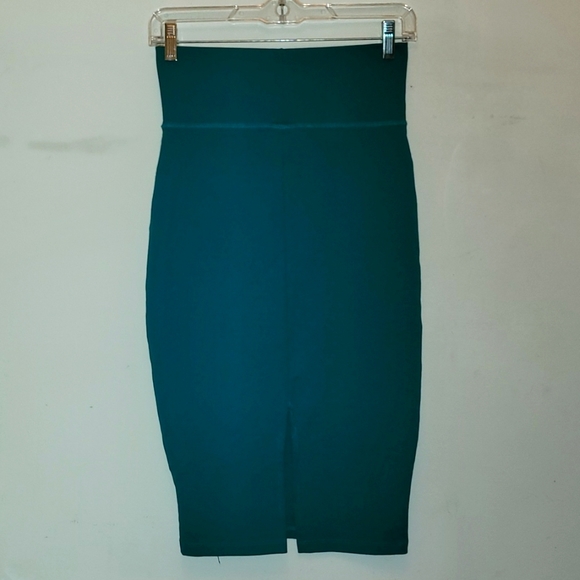 Bebe Emerald Green Midi Pencil Skirt - Picture 3 of 5